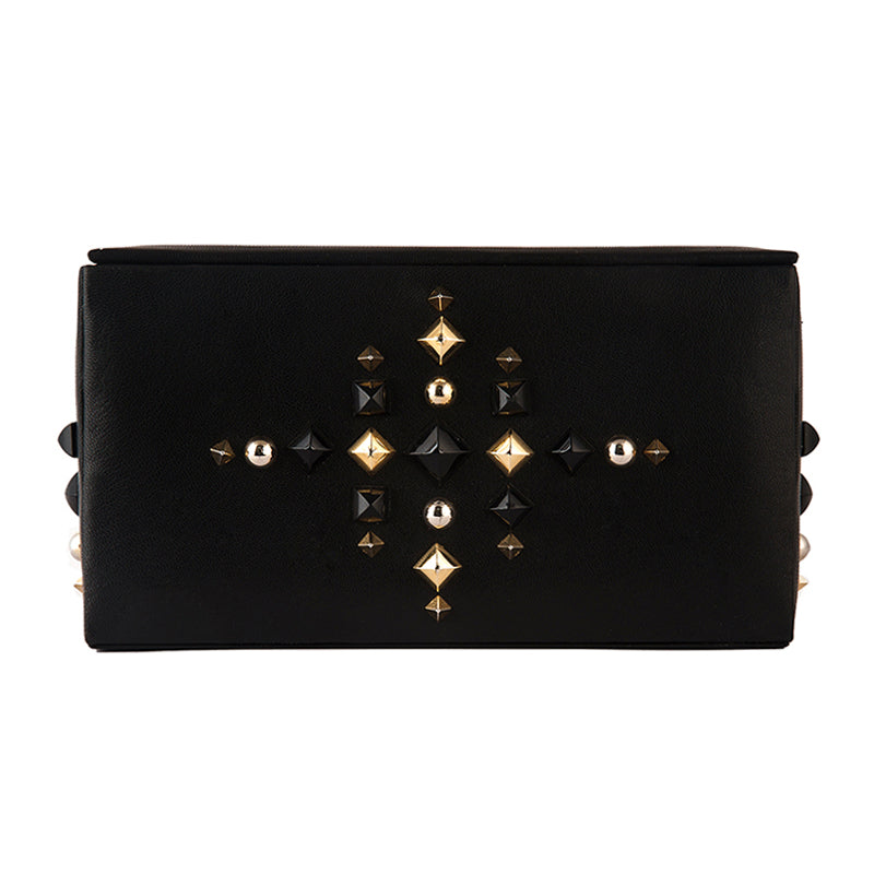 Deepa Gurnani handmade Nevis Clutch in Black Color