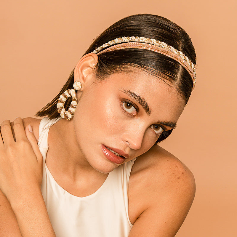 Model wearing our Deepa by Deepa Gurnani Handmade Yanci Headband
