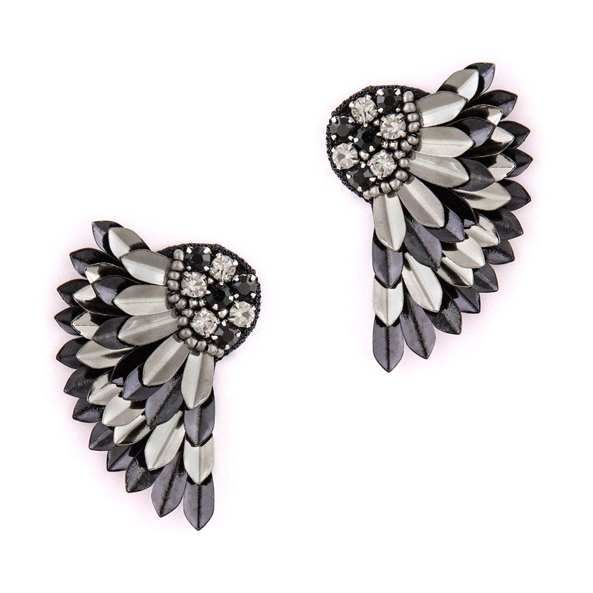 Deepa By Deepa Gurnani Perry Earrings Black Gunmetal Color