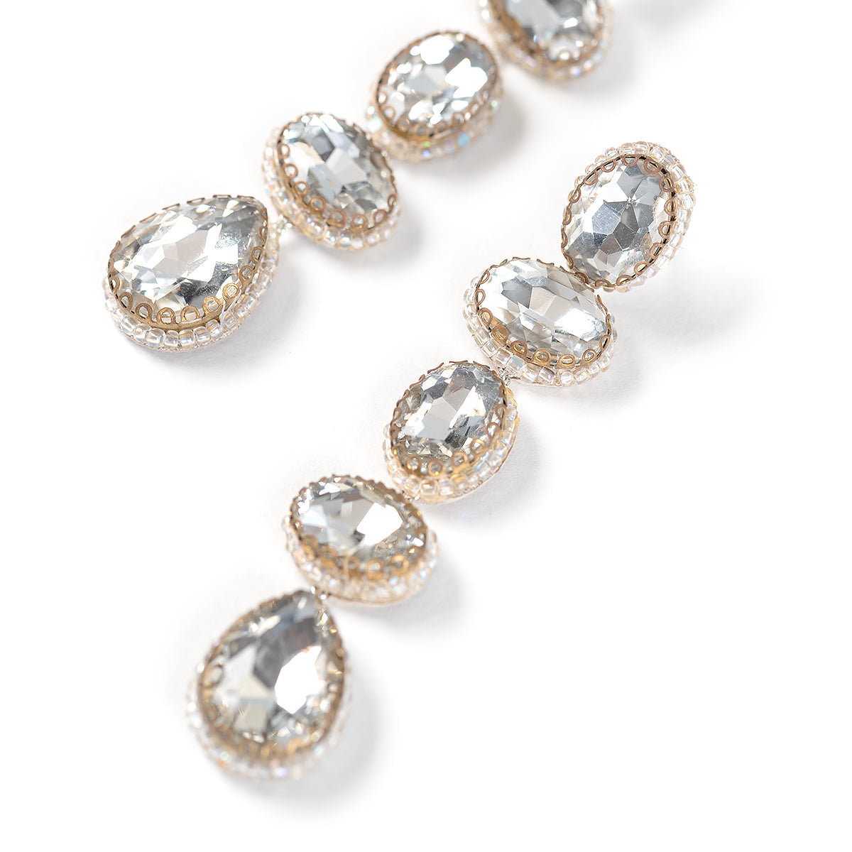 Detail of Deepa By Deepa Gurnani handmade Tyra Earrings in silver color