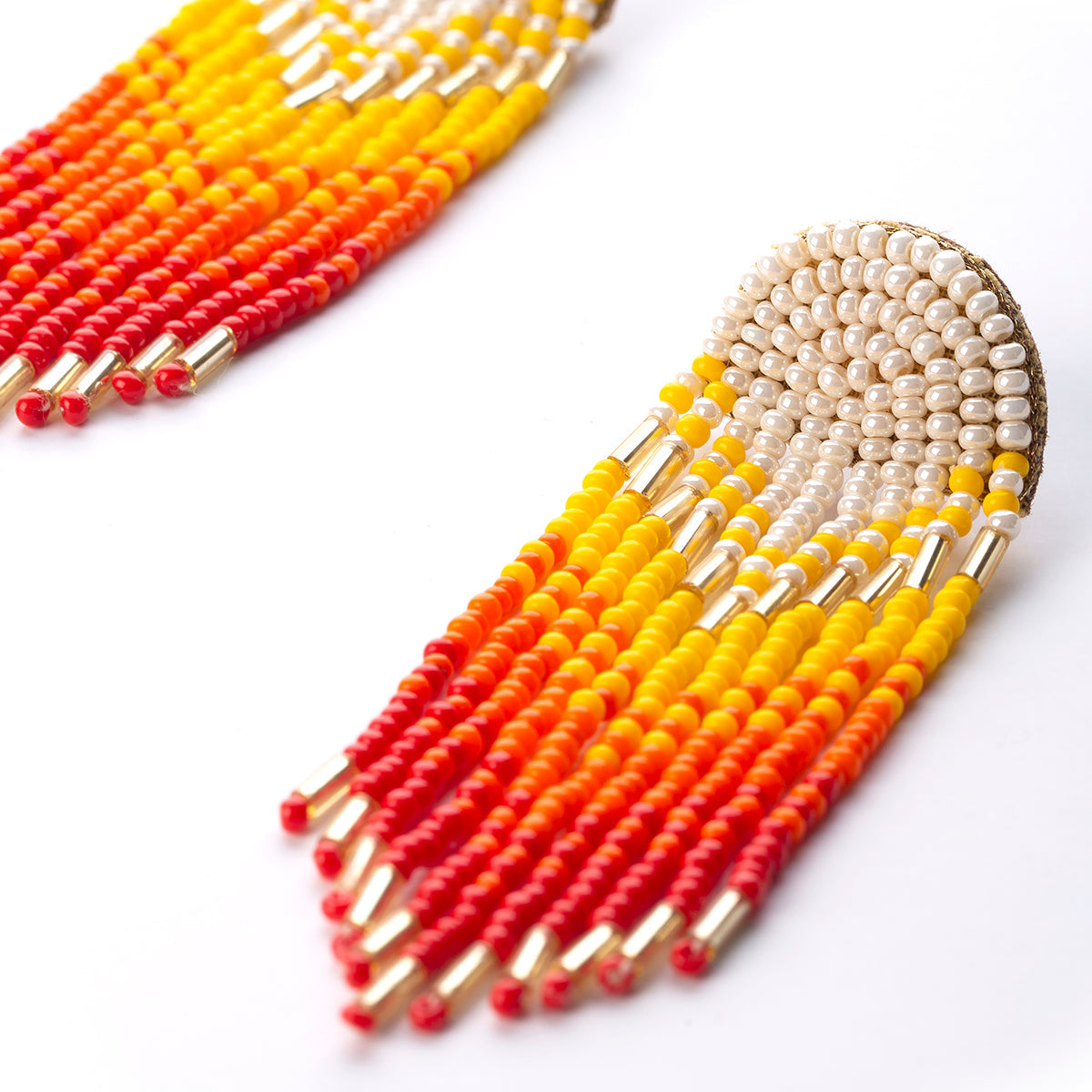Our light weight Eileen Earrings are handmade with glass crystals in an oval drop shape.