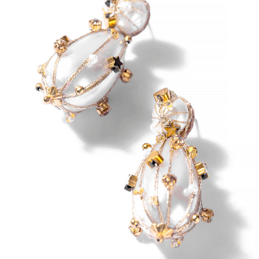 Detail Of Deepa by Deepa Gurnani Handmade Cora Earrings in Gold
