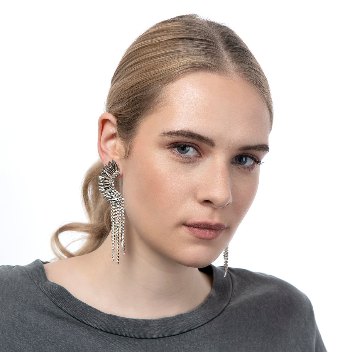 Handmade Deepa by Deepa Gurnani Estella Earrings worn by the model