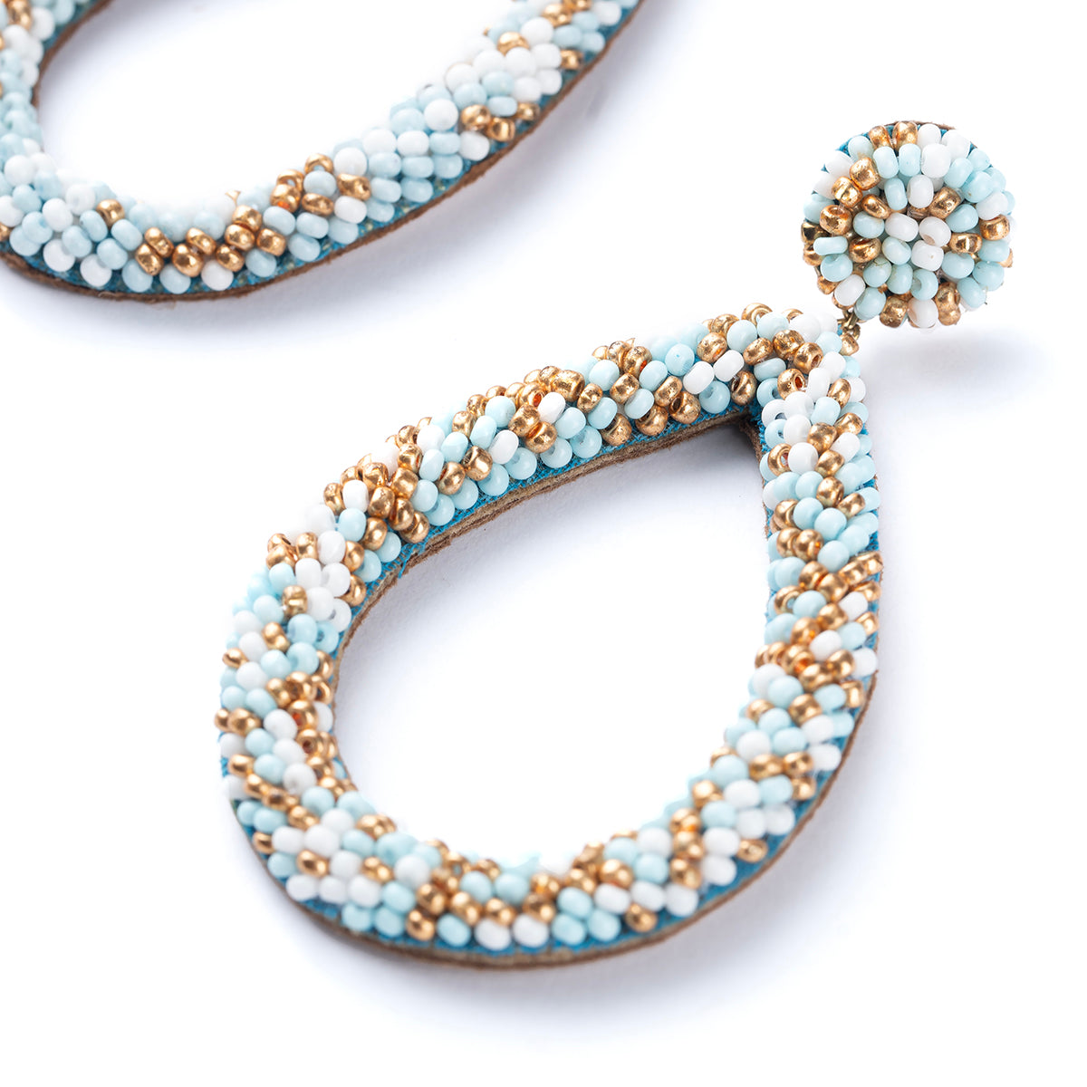 Deepa by Deepa Gurnani Handmade Baby Blue Ragna Earrings detail view