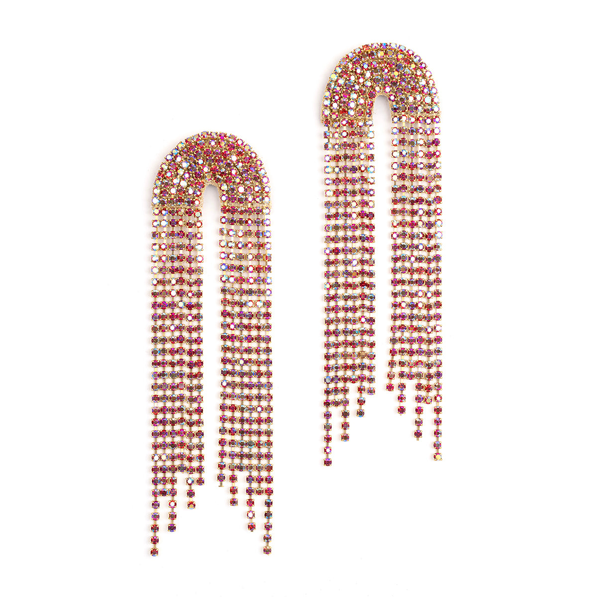 Deepa by Deepa Gurnani Handmade Ruby 
Irdescent Warren Earrings