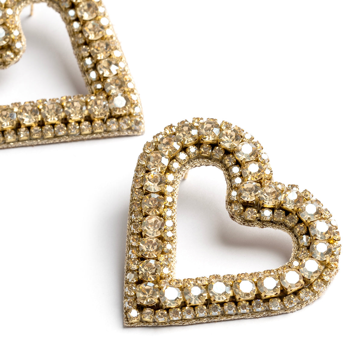 Detail of Deepa By Deepa Gurnani handmade Bia Earrings in gold color