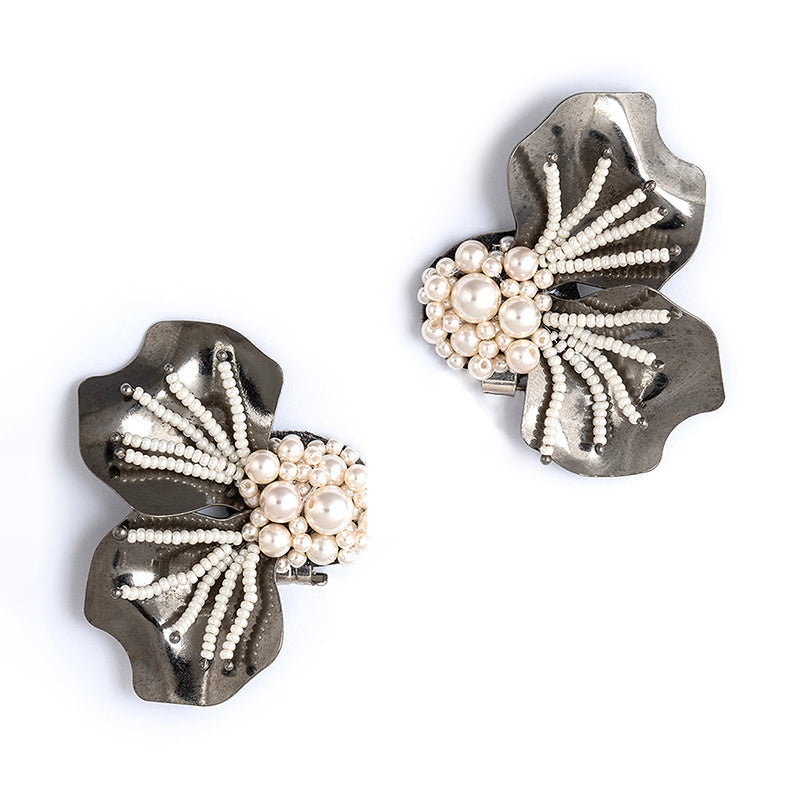 Deepa By Deepa Gurnani Era Earrings Gunmetal Color