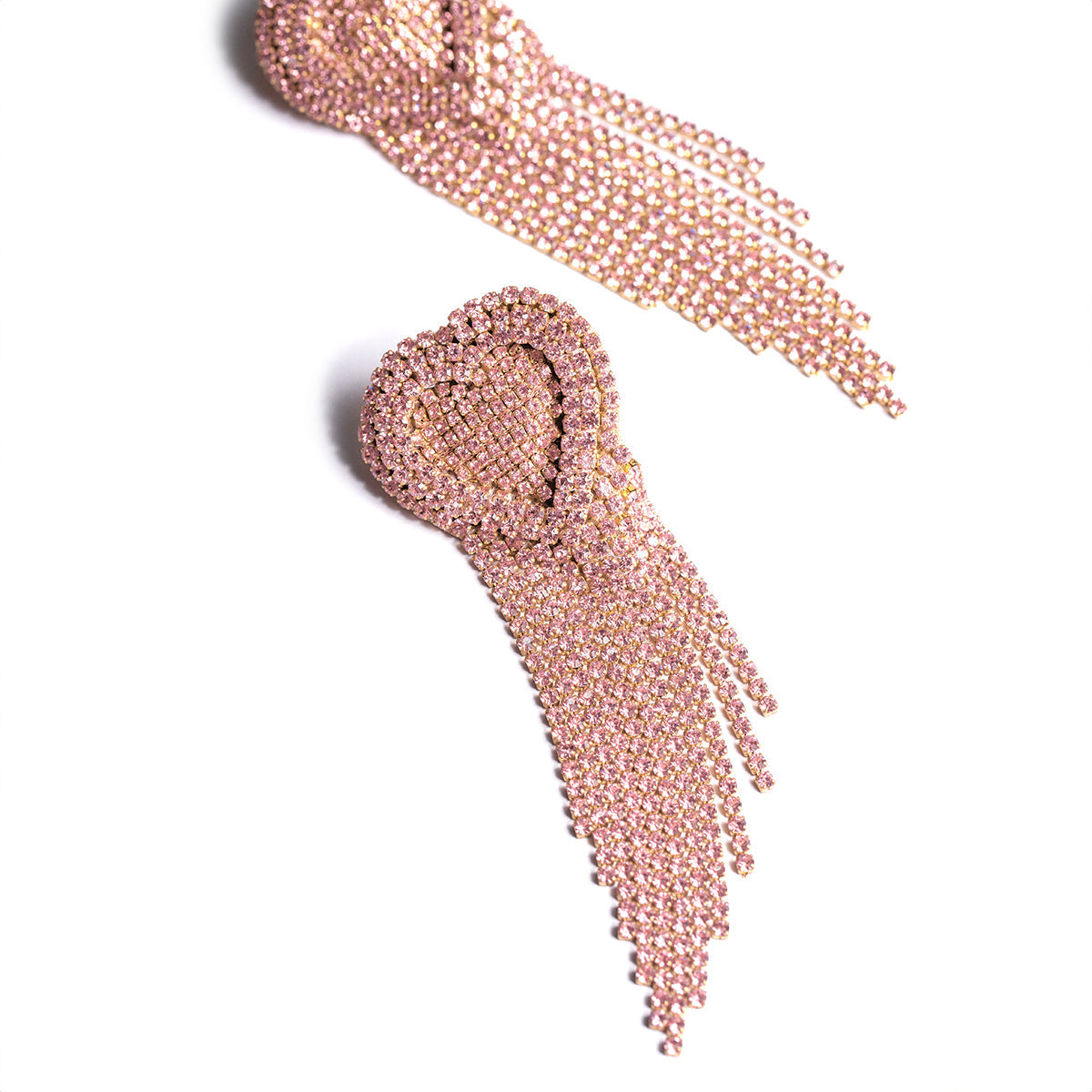 Detail Of Deepa Gurnani handmade the Kaylie earrings in pink color