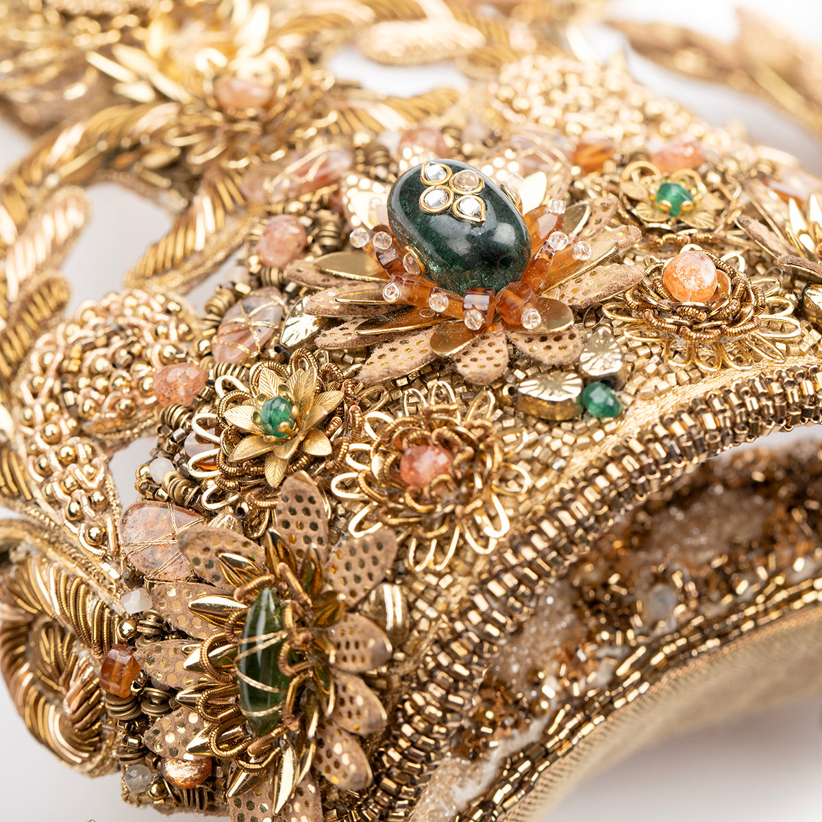 Detail of Deepa Gurnani Empress Headband in Gold color