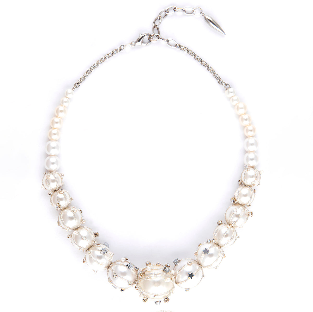 Deepa by Deepa Gurnani Handmade Silver color Czar Necklaced
