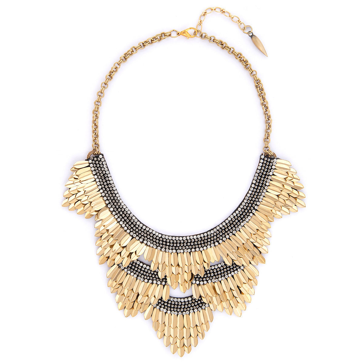 Deepa by Deepa Gurnani Handmade Samoa Necklace in Gold Color