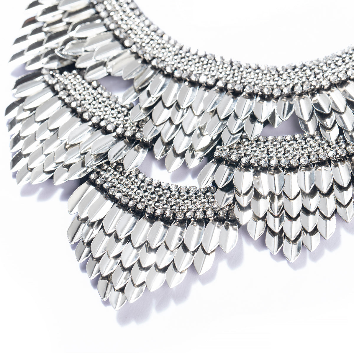 Deepa by Deepa Gurnani Samoa Necklace Silver color close view