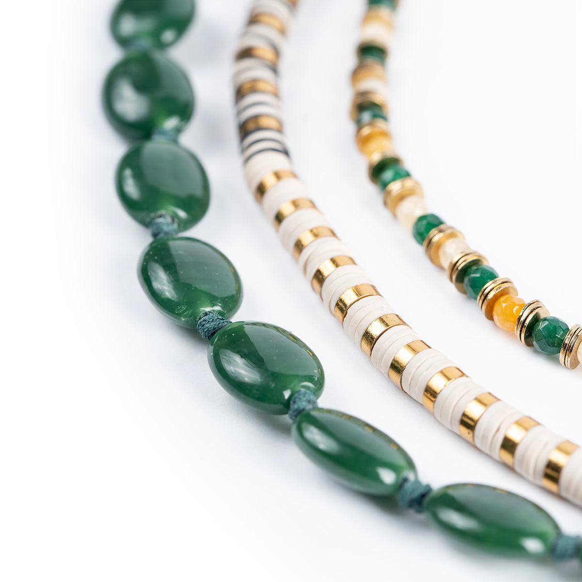 Detail of Deepa by Deepa Gurnani Handmade Jaelyn Necklace in Emerald color