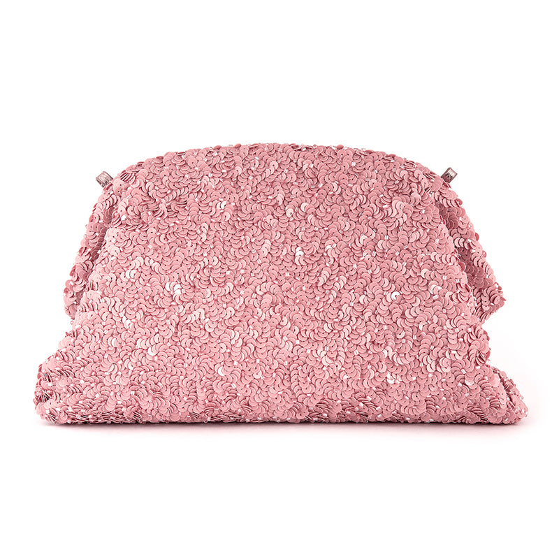 Deepa Gurnani handmade Hermia Clutch Dusty pink color