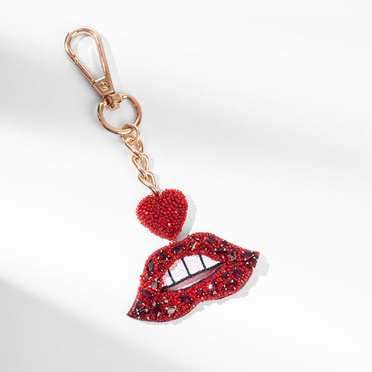 Deepa Gurnani Handmade Lips Bag Charm