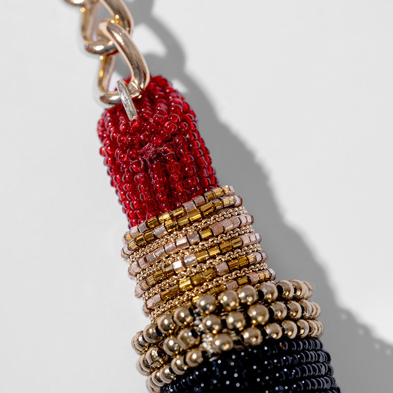 Detail of Deepa Gurnani Handmade Lipstick Bag Charm