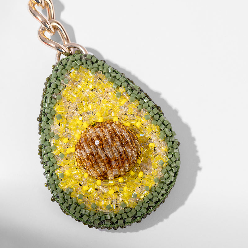 Detail of Deepa Gurnani Handmade Avocado Bag Charm