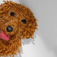 Detail of Deepa Gurnani handmade Golden Retriever Brooch