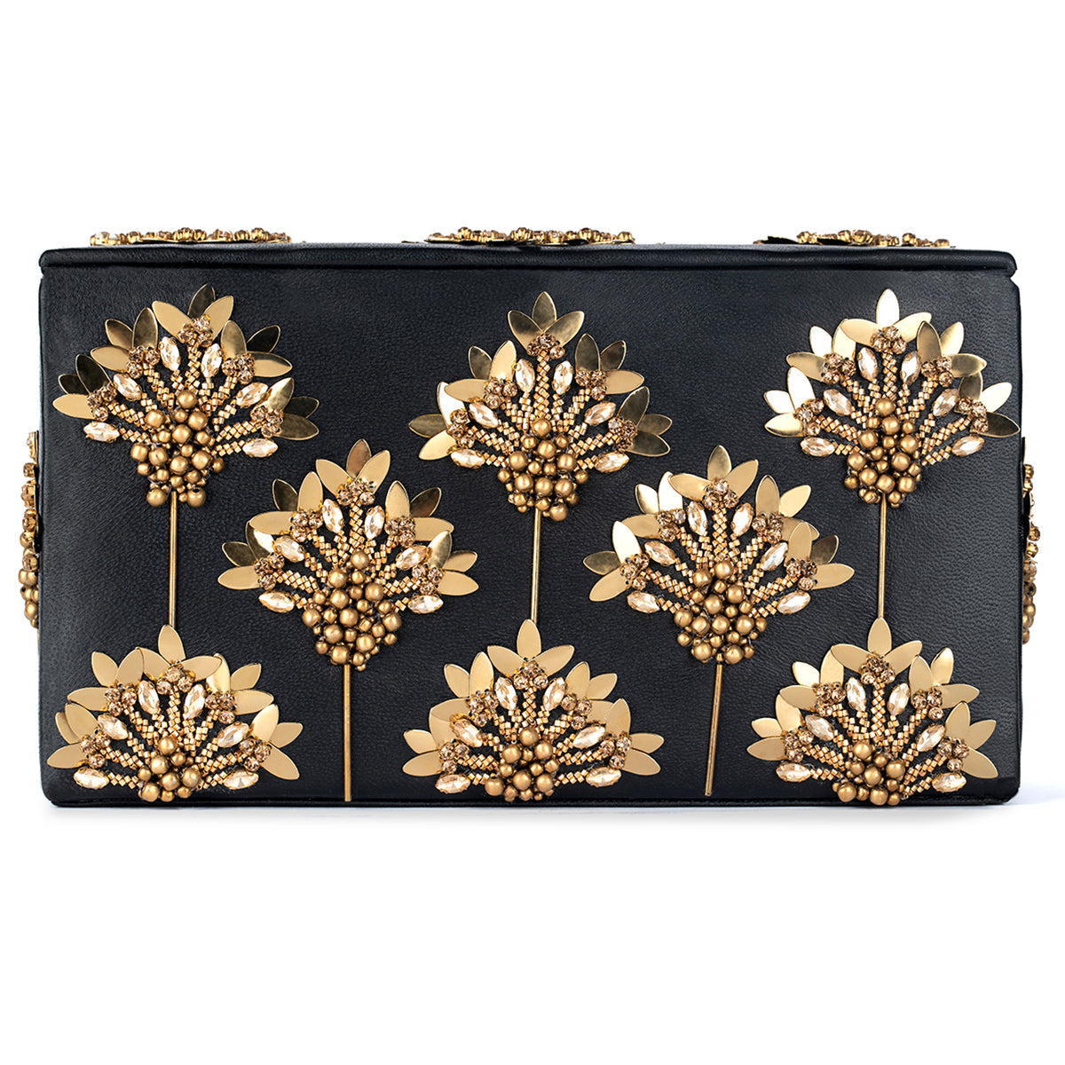 Deepa Gurnani Edeline Clutch in Gold color