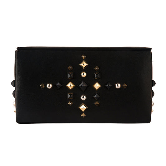 Deepa Gurnani handmade Nevis Clutch in Black Color