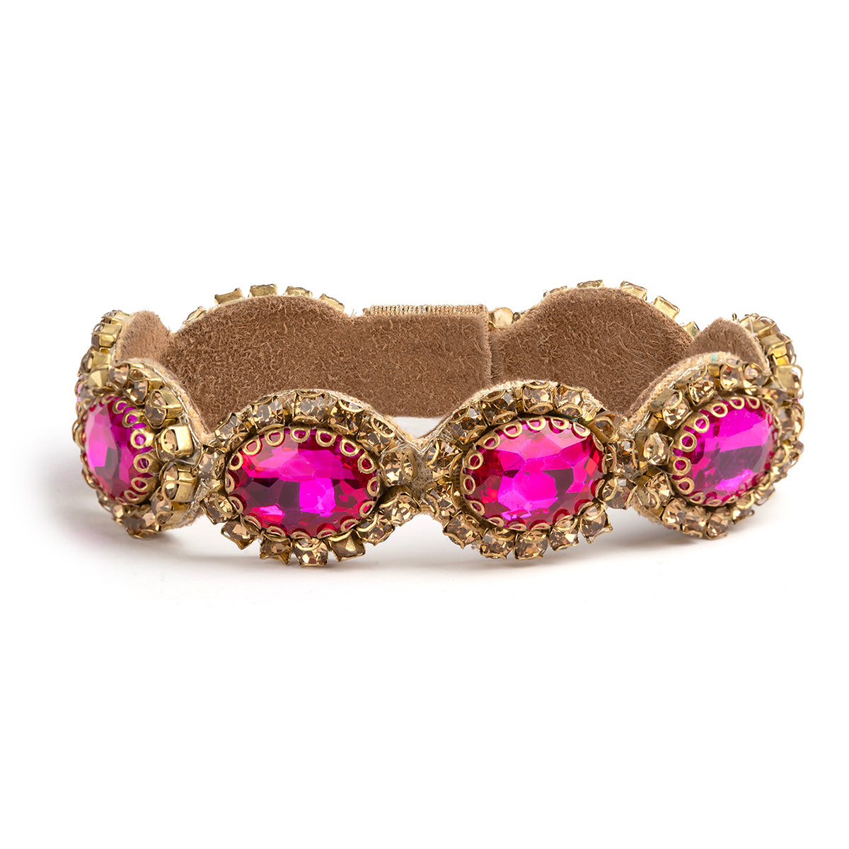 Deepa by Deepa Gurnani Handmade Celine Bracelet in Fuchsia color