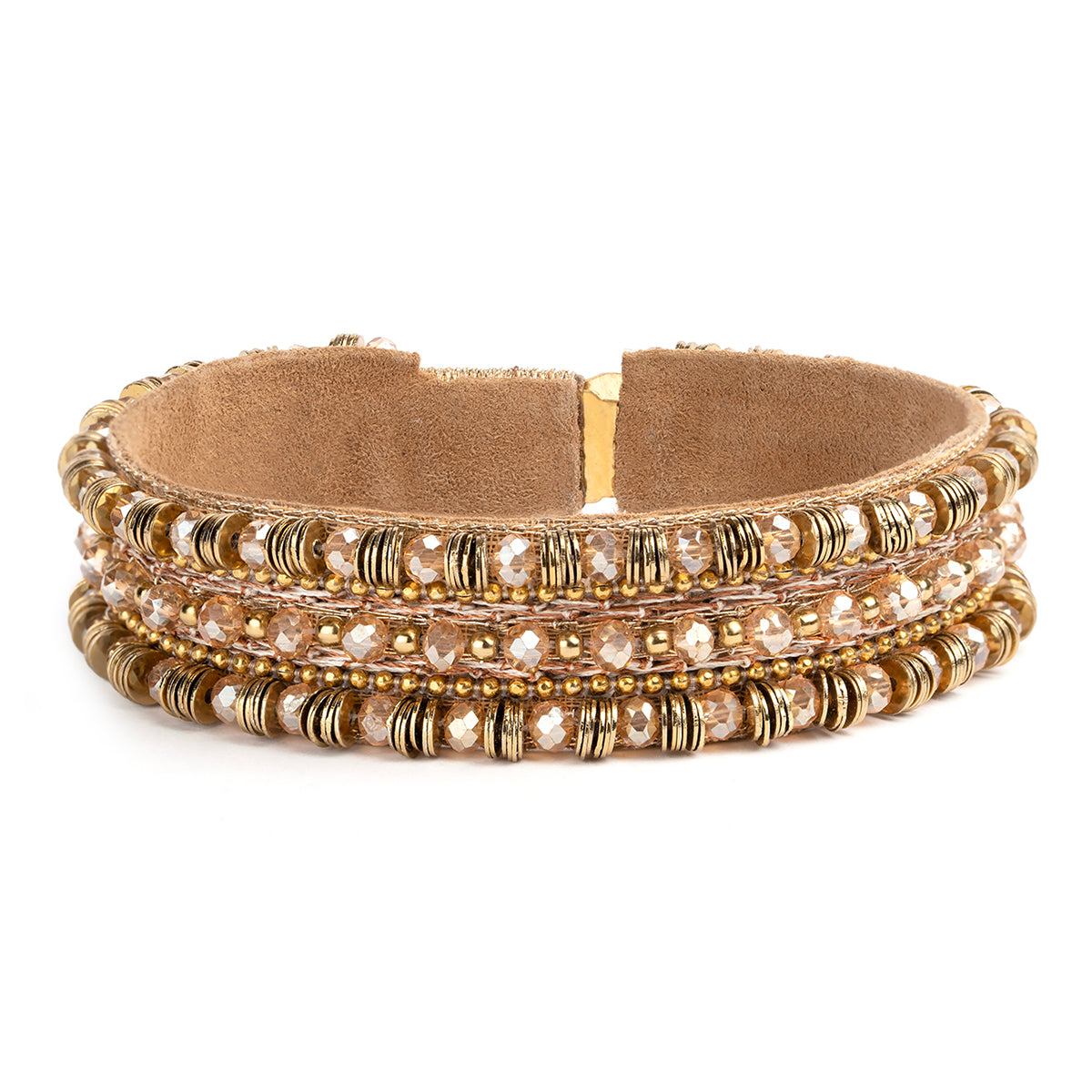 Deepa By Deepa Gurnani Milani Bracelet in Peach color