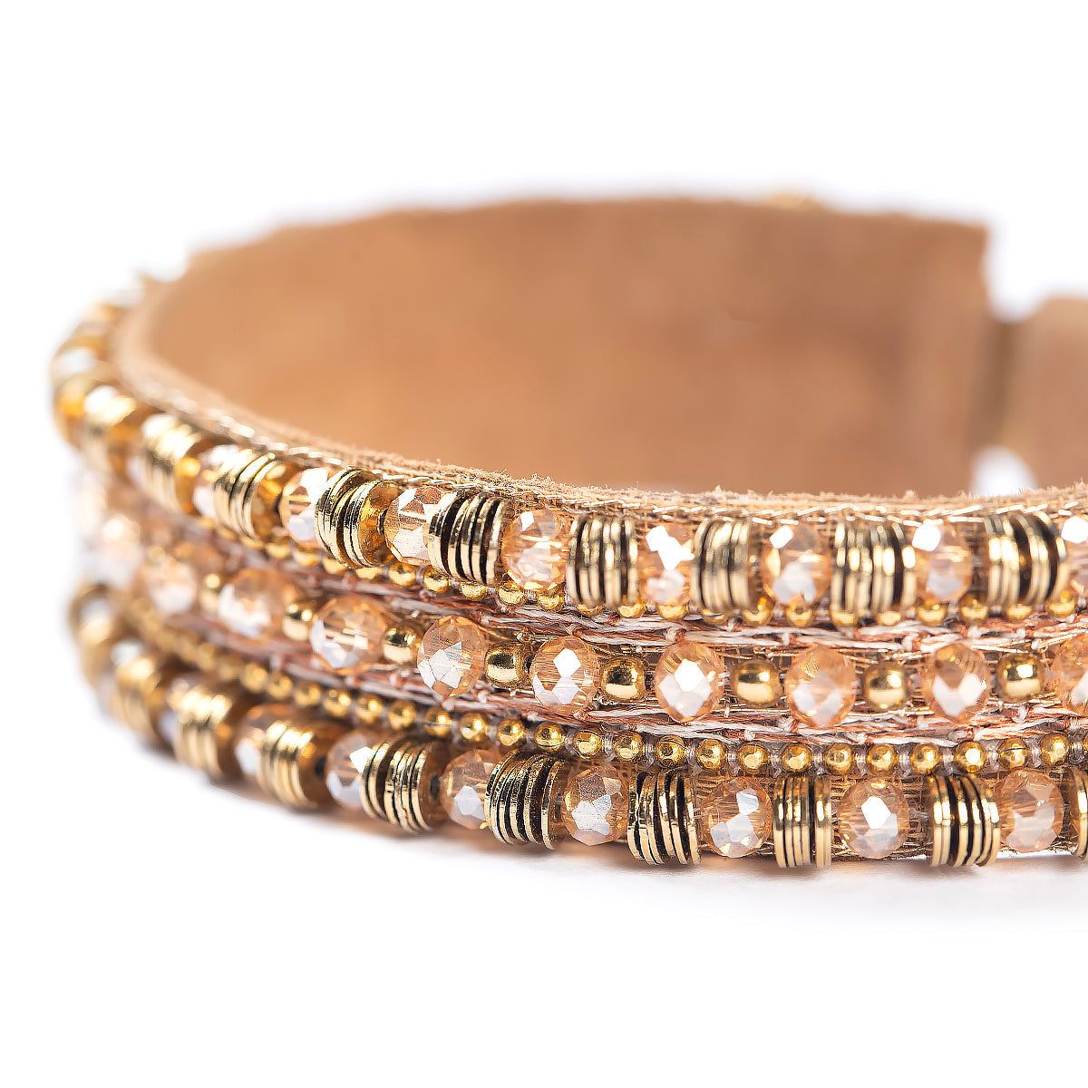 Detail of Deepa By Deepa Gurnani Milani Bracelet in Peach color