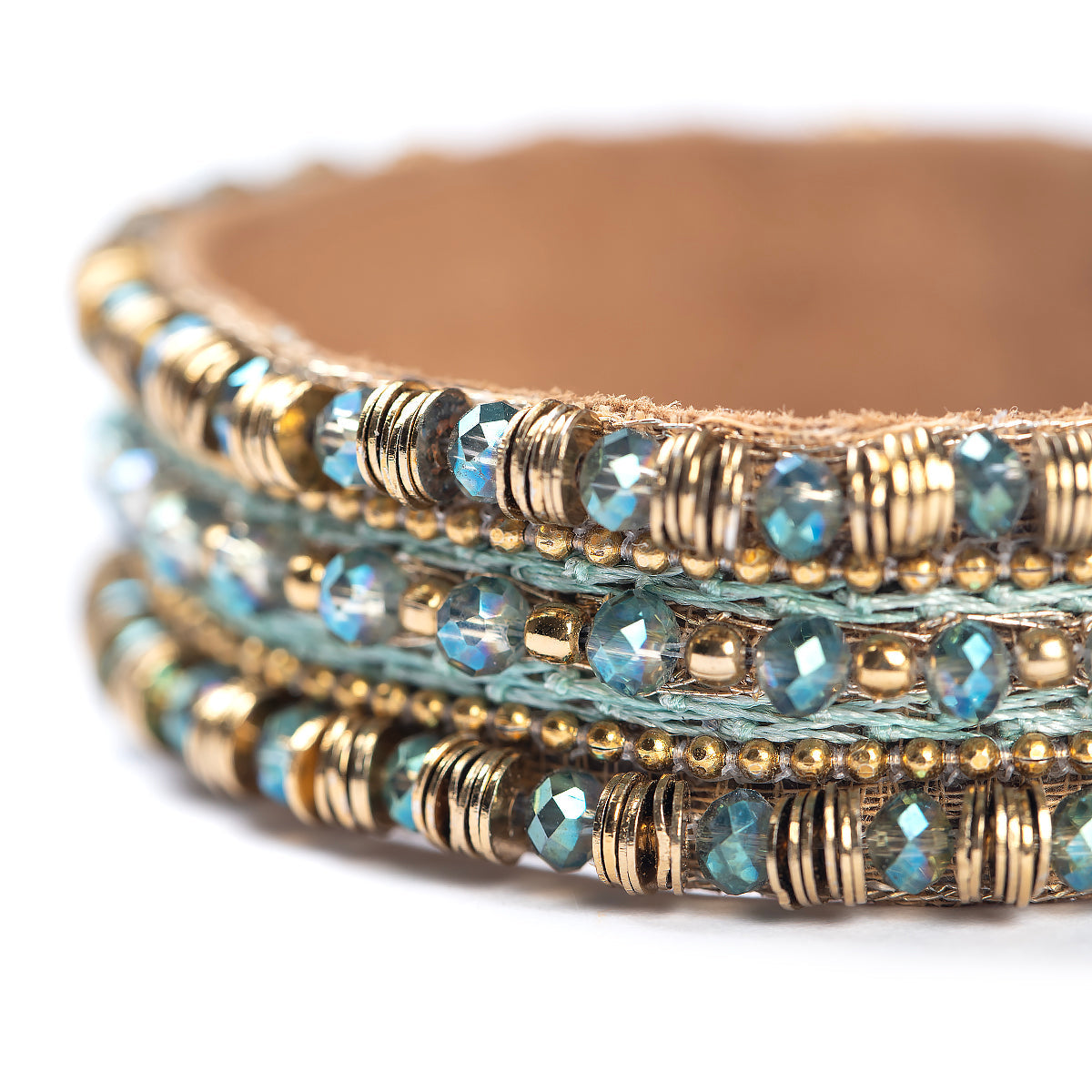 Detail of Deepa By Deepa Gurnani Milani Bracelet in Teal color