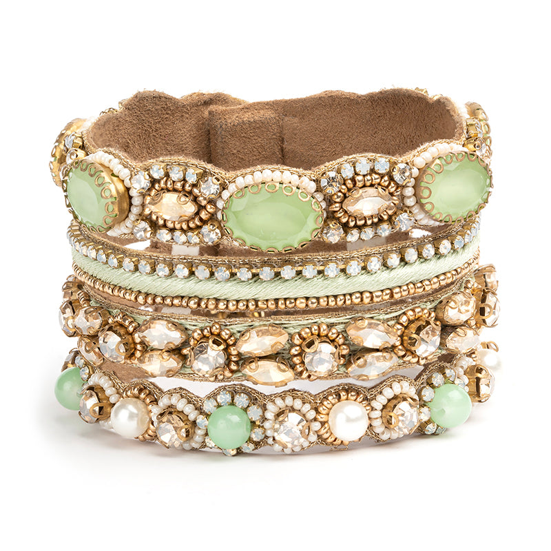 Deepa by Deepa Gurnani Handmade Brixie Bracelet in Jade color