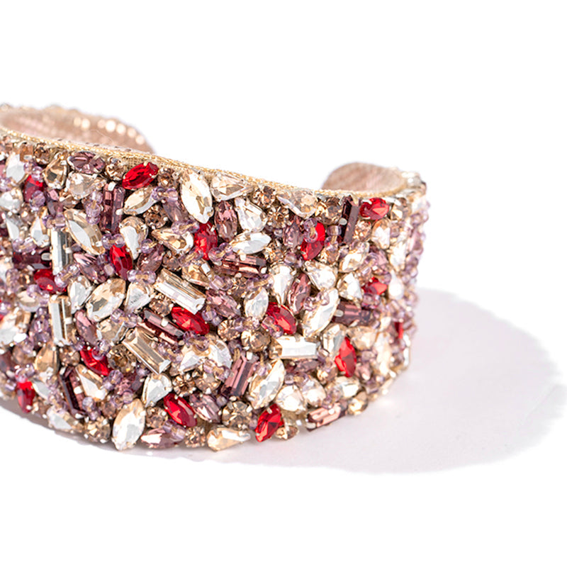 Details of Deepa Gurnani Karen Cuff in Gold Multi color