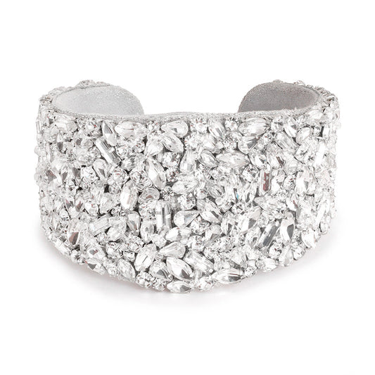 Deepa Gurnani Karen Cuff in silver color