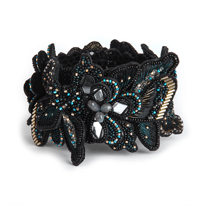 Deepa Gurnani Handmade Monisha Cuff in Black color