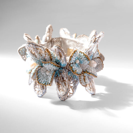 Deepa Gurnani handmade Flora Bracelet in Baby Blue color