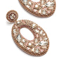 Detail of Deepa Gurnani handmade the Lainey earrings in pastel multi color