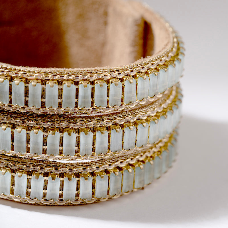 Detail of Deepa by Deepa Gurnani Handmade Inari Bracelet in Mint color