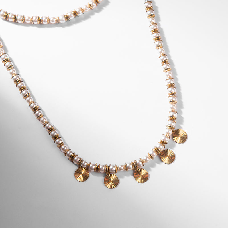 Detail of Deepa by Deepa Gurnani Handmade Malena Necklace in Ivory Color