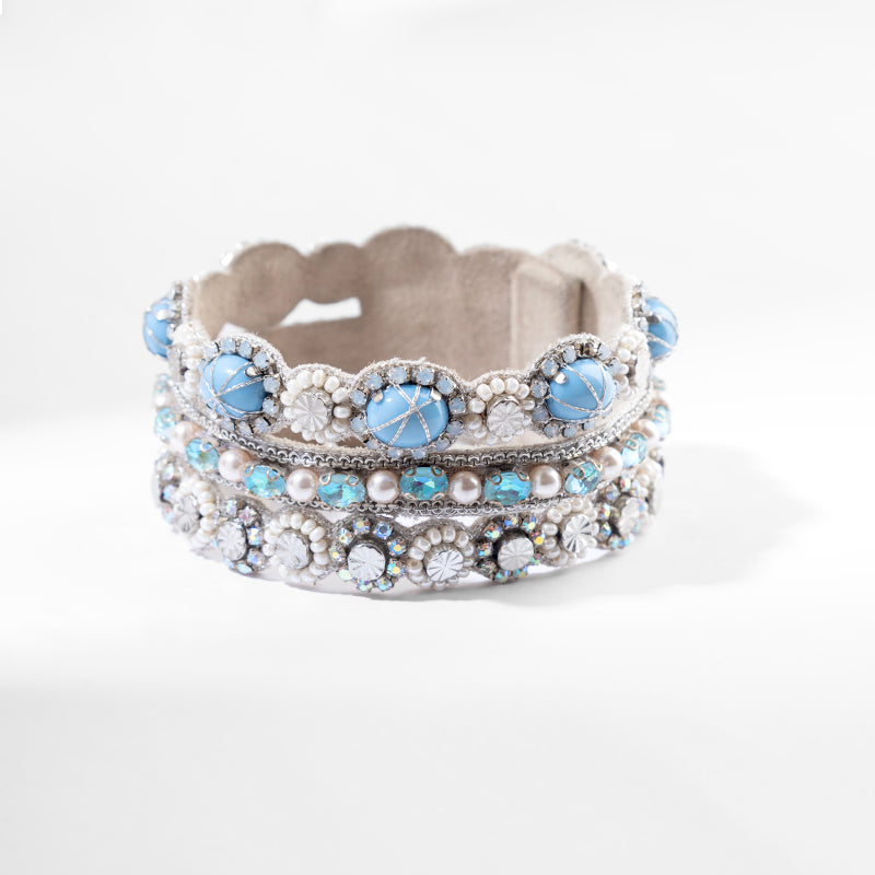 Deepa by Deepa Gurnani Handmade Coryn Bracelet In Baby Blue Color