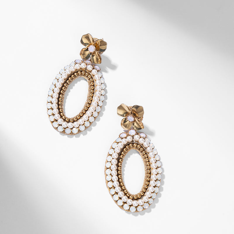 Deepa by Deepa Gurnani Handmade Enola Earrings In Pink Color