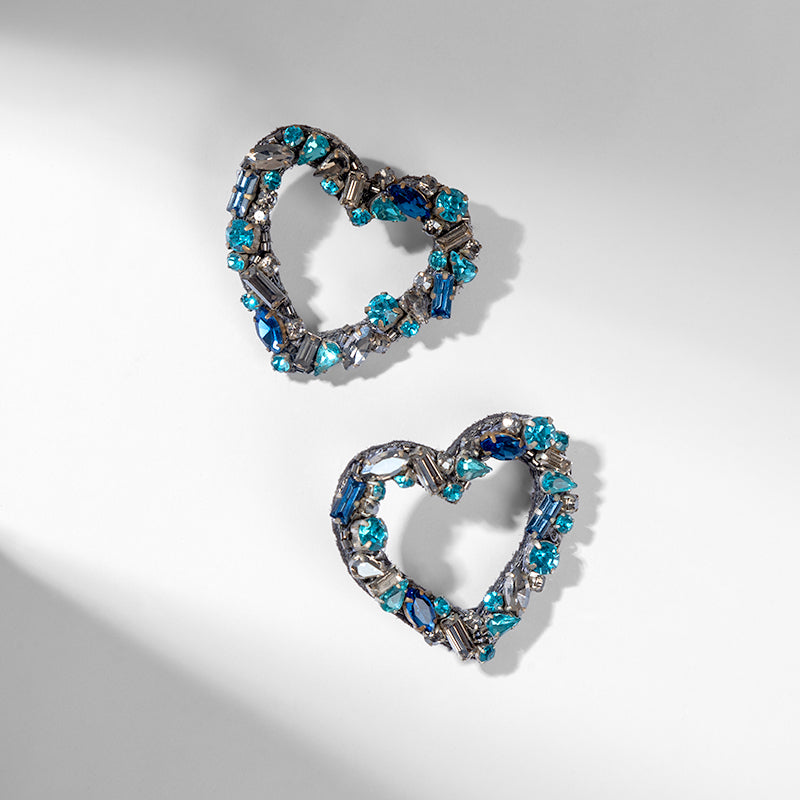 Deepa by Deepa Gurnani Handmade Missy Earrings In Blue Color