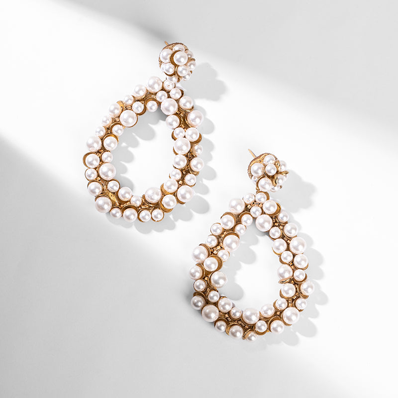 Deepa by Deepa Gurnani Handmade Manon Earrings In Gold Color