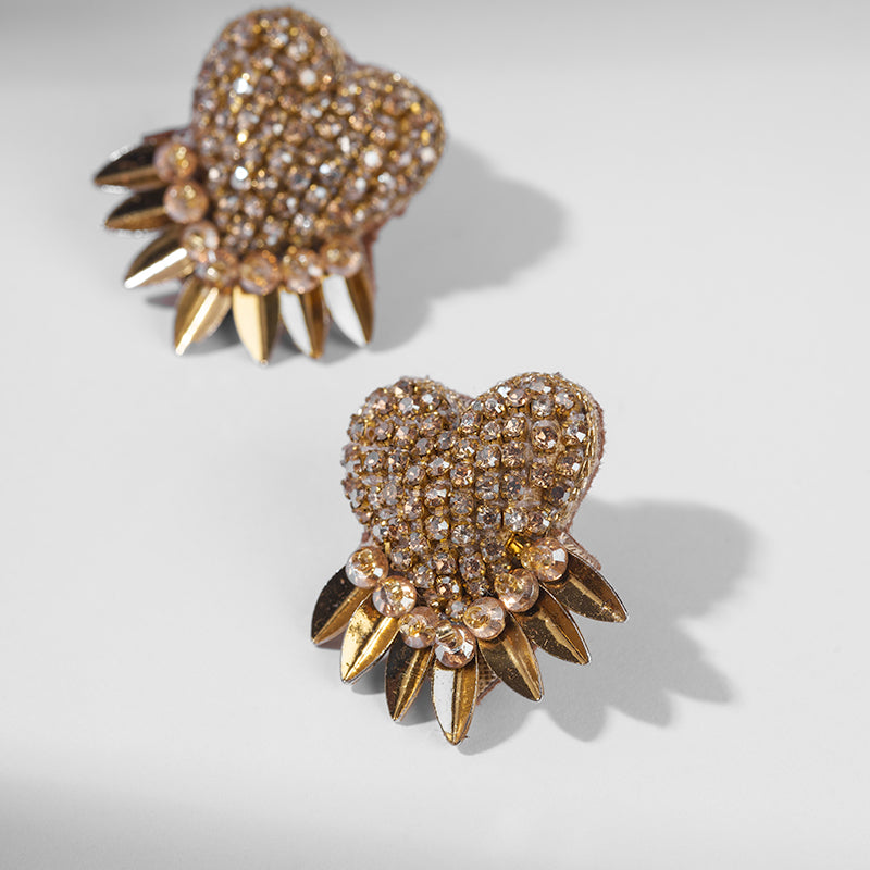 Detail Of Deepa By Deepa Gurnani Danira Earrings in Gold Color