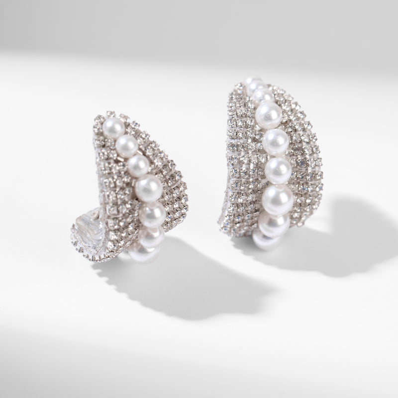 Detail Of Deepa by Deepa Gurnani Handmade Filomena Earrings In Silver Color