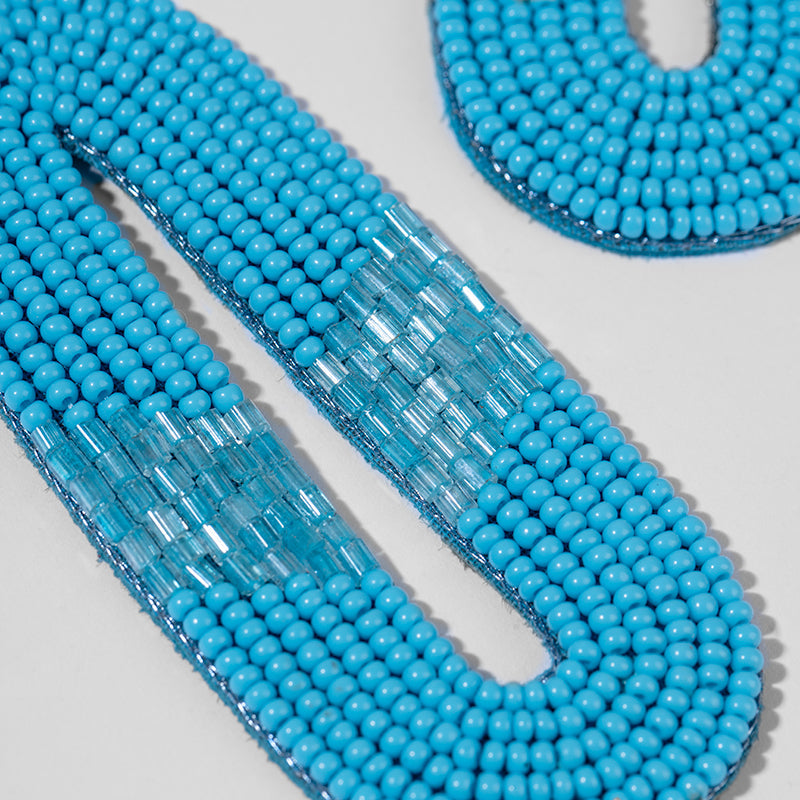 Detail of Deepa by Deepa Gurnani Handmade Olga Earrings in Blue Color