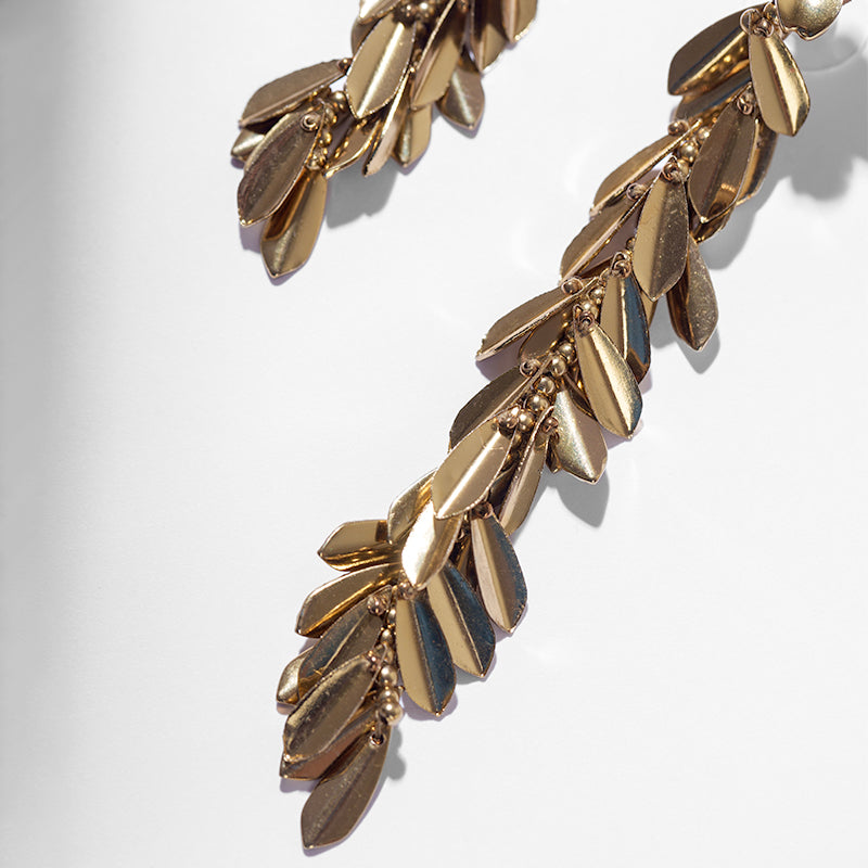 Detail of Deepa by Deepa Gurnani Handmade Demeter Earrings in Gold color