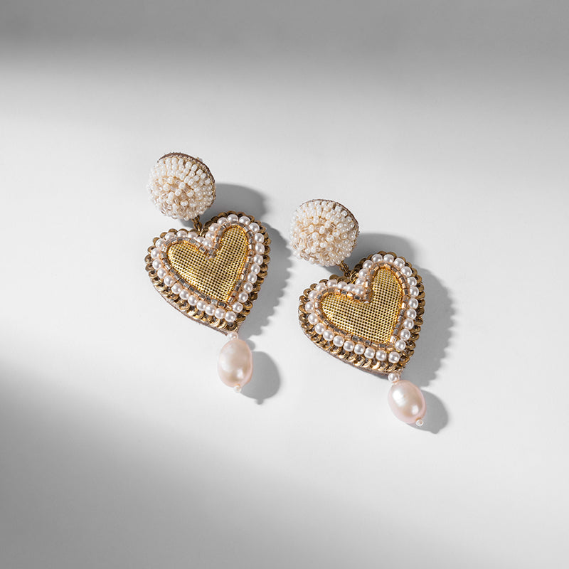 Deepa By Deepa Gurnani Handmade Darling Earrings In Gold color