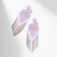 Deepa by Deepa Gurnani Handmade Killian Earrings In Baby Lavender Color