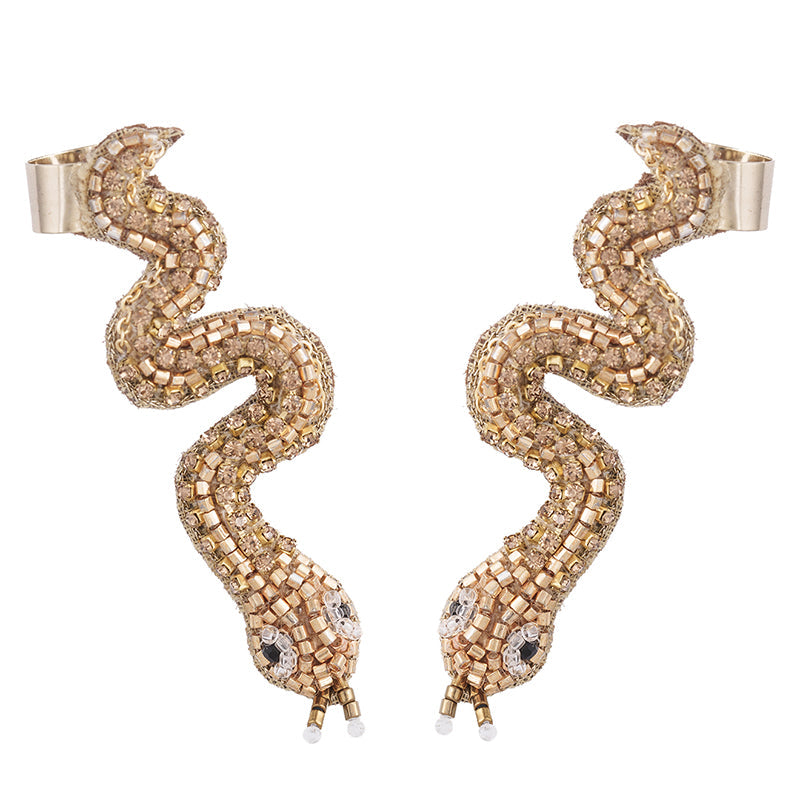 Deepa Gurnani Handmade Manasa Earrings In Gold colour