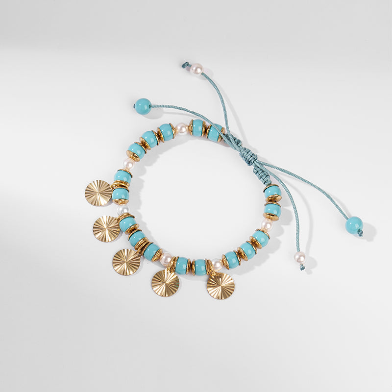 Deepa by Deepa Gurnani Handmade Aviva Bracelet in Turquoise color