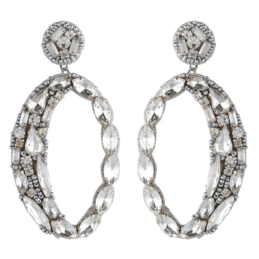 Deepa By Deepa Gurnani Freida Earrings silver Color