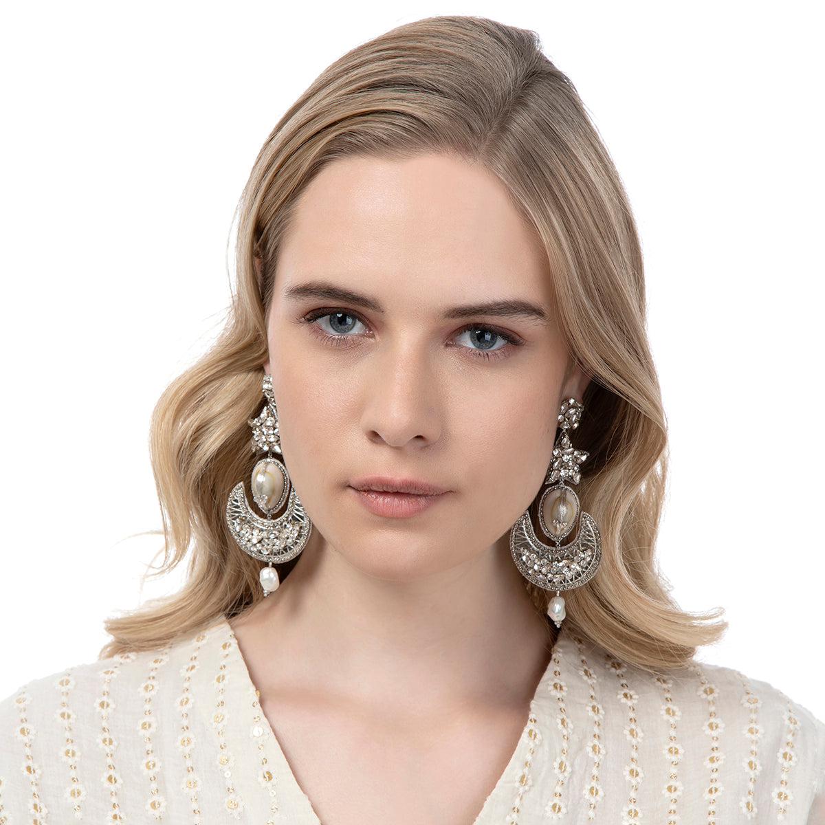 Handmade Deepa by Deepa Gurnani Keyla Earrings on model